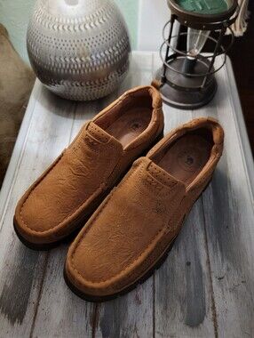 NWT Camel Crown Mens Leather Casual Slip-on